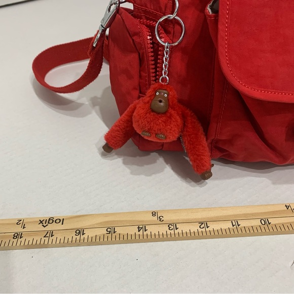 Vintage Kipling Felicia Red Nylon Crossbody Bag/Diaper Multi Compartments - Picture 2 of 12